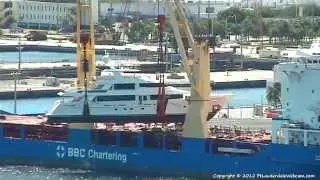 Heavy Lifting - Yacht Unload at Port Everglades - 9/30/2012