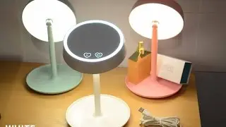 3v1 LED Makeup ogledalo / Sobna svetilka in podstavek za ličila v enem