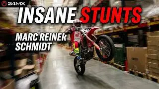 Crazy stunts in the 24MX Warehouse | Marc Reiner Schmidt #1 is on fire!