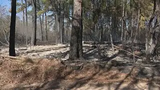 HFD continues monitoring fire burning near Addicks Reservoir