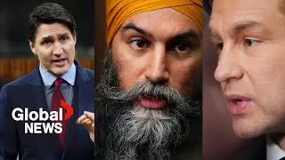 Trump tariffs: Trudeau accuses Poilievre of amplifying 