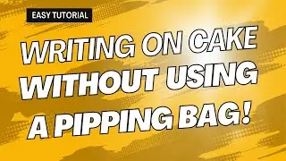CAKE WRITING PENCIL// How to write on cake without a pipping bag