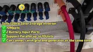 BMS communication between Greensun High voltage 241kwh Lithium Battery and Solis Storage Inverter