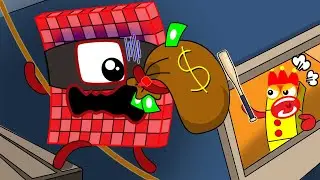 Bad guy broke into NB 3 house! Beware of Strangers l Numberblocks fanmade coloring story