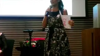 Lydia Cacho in the Free Word Center, London.