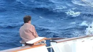 Waves on the Royal Clipper