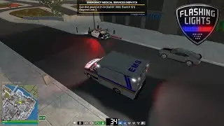 Officer on Scene (Singleplayer: Gun shot wound at 21-34 - Medic) | Flashing Lights on PC