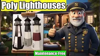 Poly Lawn and Garden Lighthouses - Maintenance Free