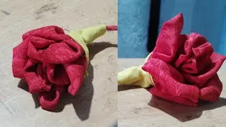 How to make Fabric flower/Rose/diy/flower design