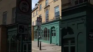 Grove Street, Driving in Bath UK.   With roof mounted GoPro.