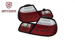 Spyder - BMW E46 00-03 2Dr Coupe Light Bar Светодиодные задние фонари - красные, прозрачные