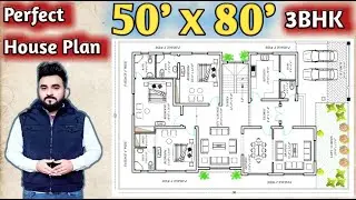 15 Marla house design in Pakistan || 50 x 80 house plans || 4000 sqft house design || 3 Bedrooms