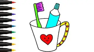 How to Draw Toothpaste & Toothbrush 🪥Cute & Easy Drawing Tutorial