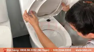 TDM.VN | Hướng dẫn cách lắp đặt nắp bồn cầu Inax CF-600VS cho bàn cầu 1 khối 2 khối thay mới