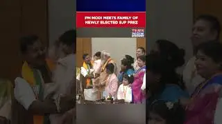 PM Modi Meets Family Of Newly Elected BJP President Nitin Nabin At Party HQ In Delhi #shorts