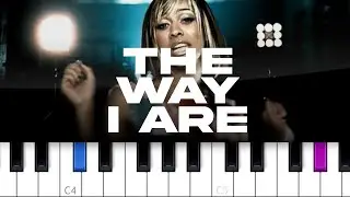 Timbaland - The Way I Are  (ft Keri Hilson, D.O.E) (piano tutorial)