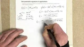Use parametric equations in applications