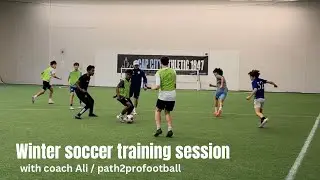MLS Next players winter soccer training session
