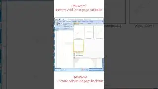 Put in the Watermark in MS Word Page backside | MS Word Bangla Tutorial #msword #microsoftoffice #