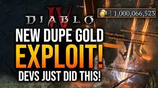 Diablo 4 - INFINITE Gold Dupe Glitch! Devs Just Did This! PATCH 1.1.1!