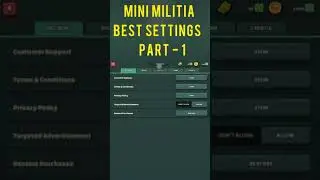 Mini Militia Best Settings part -1 #shorts #minimilitia #visugamer #visuislive #minimilitiasettings