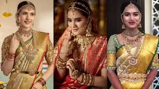 Designer Bridal Sarees with Blouse Ideas//New Wedding Saree Designs 2025//Trending Wedding Sarees