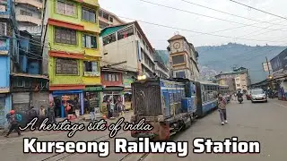 Kurseong railway station with market. | 52541 Train journey| Railfanning
