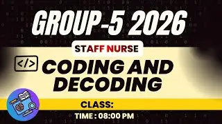 GROUP 5 STAFF NURSE 2026 | REASONING FREE LIVE MCQS CLASS | NURSING COACHING IN INDORE