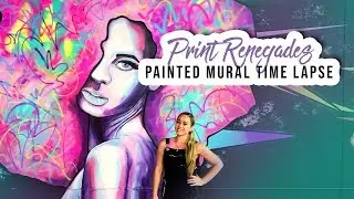 Painting a 19 FT Wall In LA @ Print Renegades
