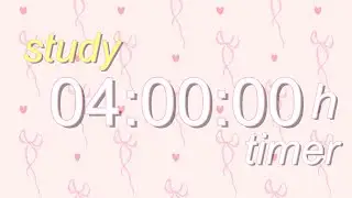4 hour study timer ♡ | studying &middot; lofimusic &middot; motivation &middot; concentration &middot; relaxing &middot; aesthetic