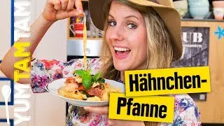Hähnchenpfanne // mit Spinat und Nudeln // #yumtamtam