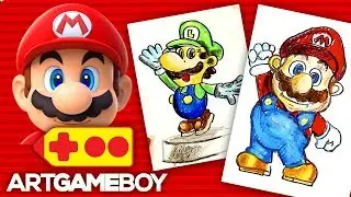 Рисуем Super Mario Bros WiiU - ART GEME BOY играем и рисуем