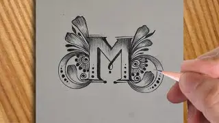How to make beautiful and simple M letter tattoo design with pencil || simple drawing || art video