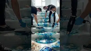 Tide Rise Staircase 🌊 | Seashell Resin Ocean Staircase Transformation