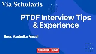 Engr  Azubuike Amadi Shares PTDF Interview Tips & Experience | PTDF Scholarship Success Story