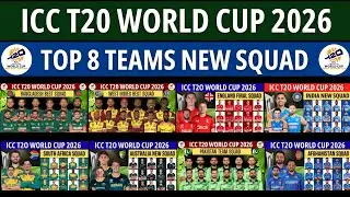 ICC T20 World Cup 2026 All Teams Squad | Complete Players List | T20 WC 2026 Squad