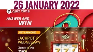 Amazon Quiz Answers Today | Wednesday Jackpot | 26 January 2022