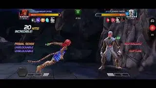 AW 31.4. Tigra v. Ebony Maw mini boss node 55 (brute force, limber, etc.)