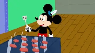 Mickey Mouse Clubhuouse Cooking Krabby Patty in The Krusty Krab