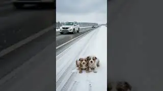 Hero Firefighters Rescue Abandoned Puppies in Dangerous Snowstorm.