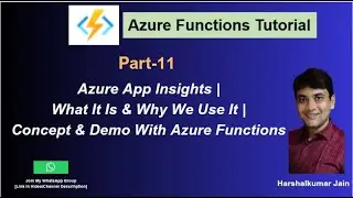 11: Azure Function Application Insights | Azure Functions Tutorial