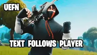 Make a text Material Follows The player in UEFN Fortnite #fortnitecreative #uefn #fortnitecreative