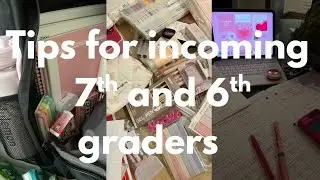 Middle school tips 6th and 7th graders in 2025📚🏫🗓️