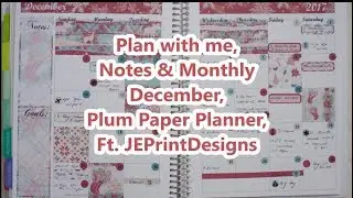 Plan with me, Notes and Monthly December, Ft JEPrintDesigns