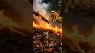 एक मज़ाक&hellip; और जंगल में आग 🔥 | Emotional story #DogHero #EmotionalShort #hindishorts #viralshorts