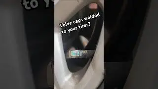 Remove WELDED ON valve stem caps. #tire #auto #cap #stem #remove #girlboss #orangecat #weld #howto