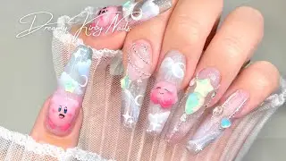 Dreamy Kirby Nails ⭐☁️| Unboxing New Magnet Gel 📦| Korean Nails | Self Nail | Nail Art | ASMR