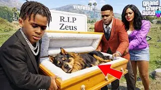 😢👶🏽🐶💔Kid Franklin’s Dog Funeral💔🕊️ | GTA5 Kid Franklin Real Life Mod S1 EP59