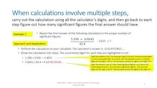 Significant Figures: Multi-Step Calculations - Example 1