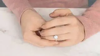 Ros&eacute;vergoldeter 925er Silber Verlobungsring Zirkonia VR0040-R